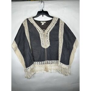 YA‎ Los Angeles Boutique Summer Lace Top Blouse Shirt Tunic Women's Size M Boho